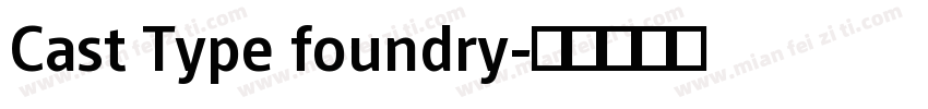 Cast Type foundry字体转换